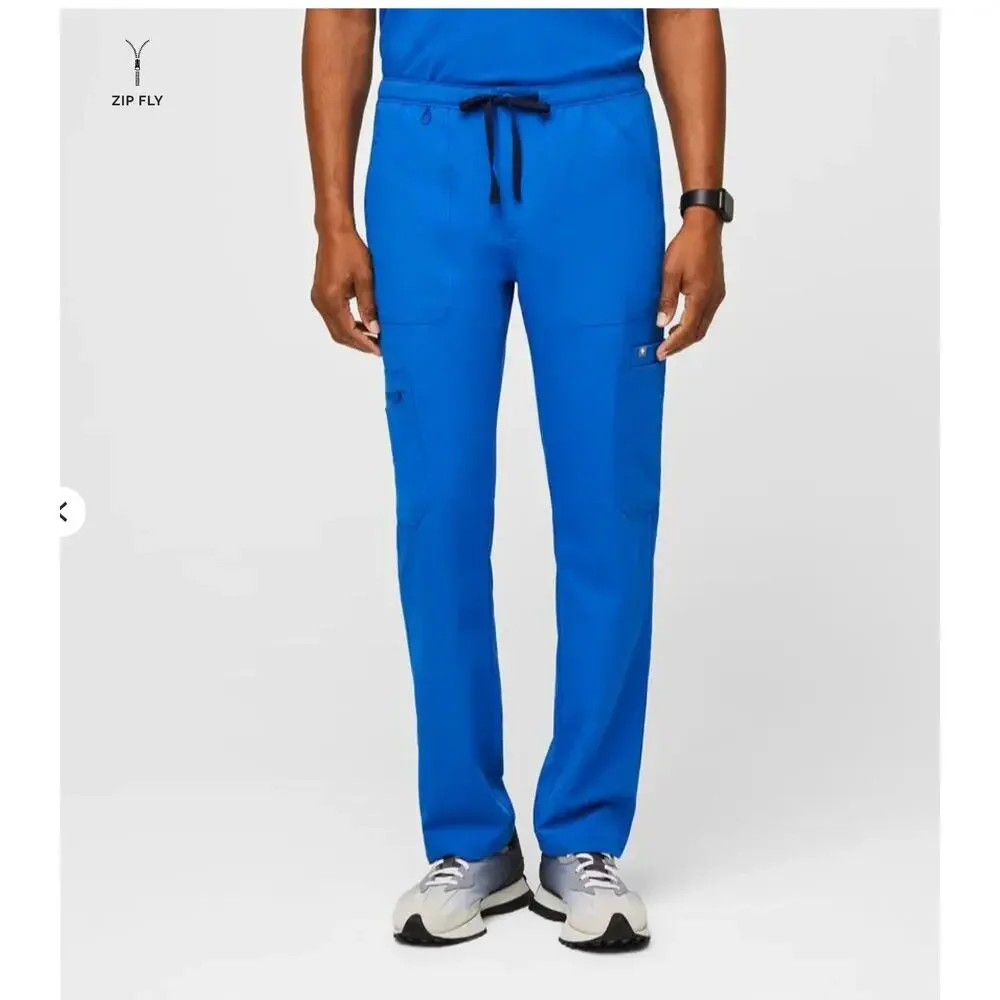 FIGS Cairo Cargo Scrub Pants Blue Technical Collection Zip Fly Size XXL